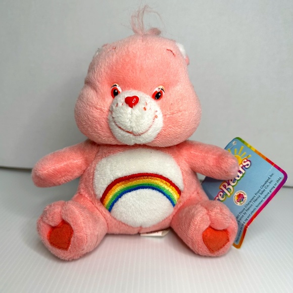 2003 Care Bear 7 inch Cheer Bear plush New With Tags - Picture 1 of 8